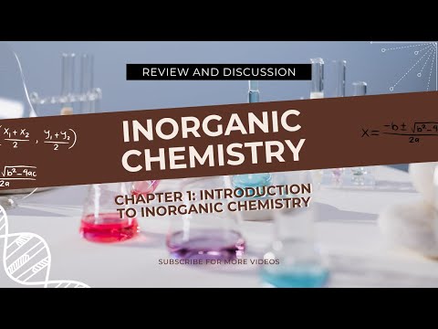INORGANIC CHEMISTRY: CHAPTER 1 INTRODUCTION TO INORGANIC CHEMISTRY