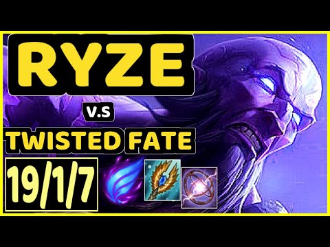 REWORKED RYZE - ANYYY (RYZE) vs TWISTED FATE - 19/1/7 KDA MID CHALLENGER GAMEPLAY - BR