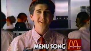 1989 McDonald&#39;s &quot;The Menu Song&quot; TV Commercial