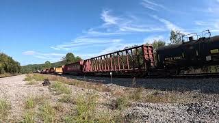 Norfolk Southern 167 heading South in Harriman Tennessee with rear dpu