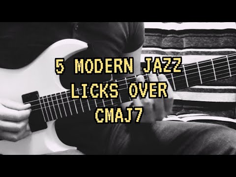 5 MODERN JAZZ LICKS OVER A CMaj7 CHORD! (Very useful)
