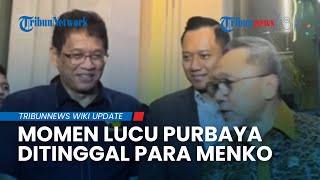 Momen Lucu, Purbaya Ditinggal para Menko, Diserbu Wartawan Sendirian Senyam-senyum