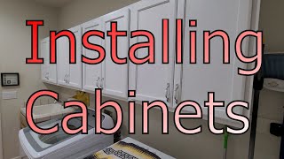 (396) How to install Kitchen/Laundry Cabinets   EASY!