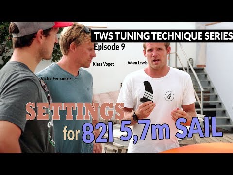 TWS Tuning Technique Series - Ep9: 5,7 sail with 82l board setup. light wind wave windsurfing