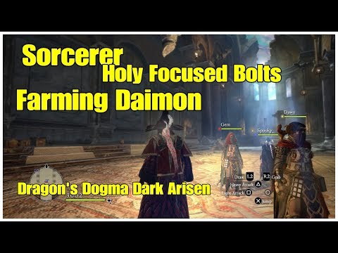 Farming Daimon Final Boss Holy Focused Bolts Dragon's Dogma