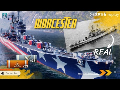 The Unstoppable WORCESTER: Dominate the Battles with Cruiser Worcester World of Warships #gaming