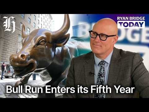 Thumbnail for Bull run enters fifth year as US markets run ahead of NZX | Ryan Bridge TODAY