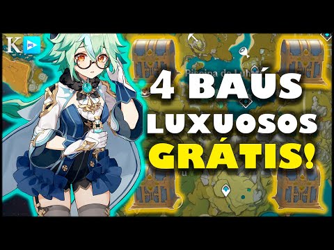 CONSIGA 4 BAÚS LUXUOSOS FÁCIL | Genshin Impact - Quest Secreta das 3 Torres do Vale Tianqiu!