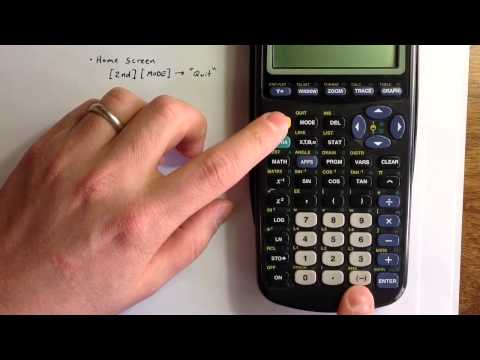 Basics of a TI83 (and TI84)