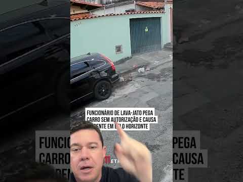Funcionário de um lava rápido pegou o carro sem autorização e deu prejuízo para o estabelecimento.