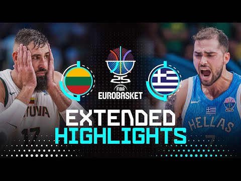 Lithuania 🇱🇹 vs Greece 🇬🇷 | Quarter-Finals | Extended Highlights | FIBA EuroBasket 2025