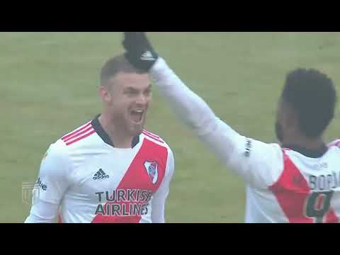 Impresionante actuación de Borja - Aldosivi 0 vs. River 3 - los goles de River con Audio de Cancha..