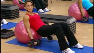 Incline Curl on Stability Ball Dumbbell exercise video thumbnail