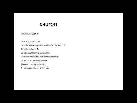 Middle Earth SBG Sauron Unit Review