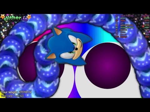 Slither.io A.I. Sonic Vs Rainbow Snake - Legend Skin Slitherio Vip Best Gameplay - Infinity Score