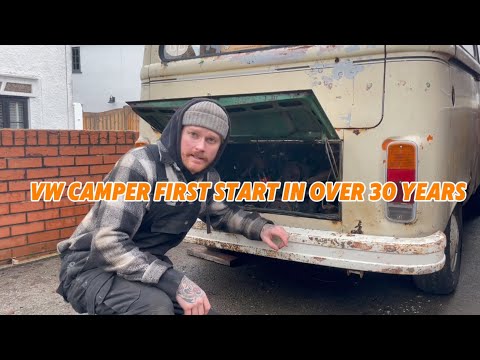 VW garden find Campervan first start in 35 years! Will it go?