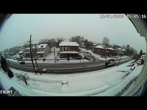 Snowy car accident