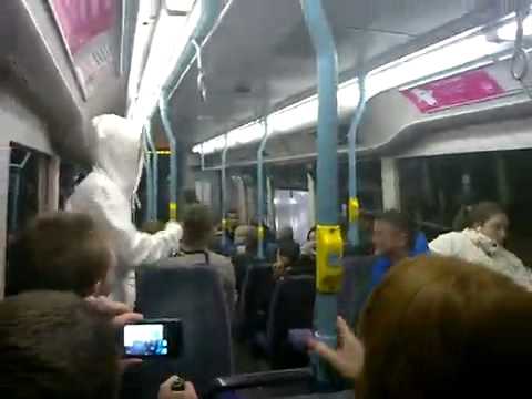 Neds bamming up a junkie on the Glasgow 56 bus