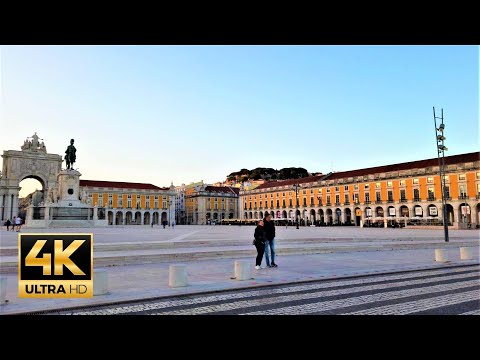 LISBON 🇵🇹 promenade evening walk 4K 🇵🇹 Lisboa, Portugal 🇵🇹 4K UltraHD 60FPS