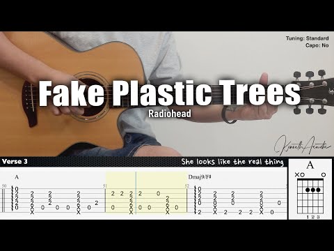 Fake Plastic Trees - Radiohead | Fingerstyle Guitar | TAB + Chords + Lyrics