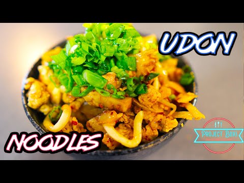 15-minute Chicken & Mushroom UDON Noodles | Cooking + Mukbang
