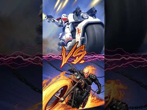 space marine biker takes on the Ghost Rider warhammer 40k vs marvel