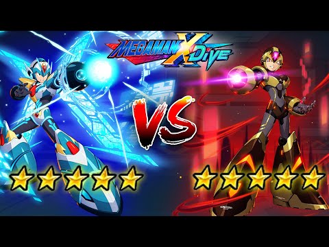 DiVE Armor X 5* Vs χ -kai- 5* - Mega Man X DiVE (Mobile Controls PvP)