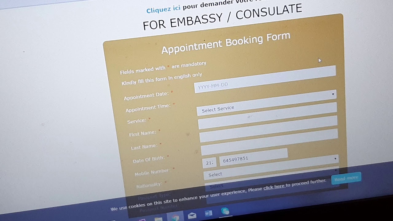 كيفية حجز موعد للفيزا التجمع العائلي/شرح مبسط/فين واصلين المواعيد/resever rendez-vous visa RF