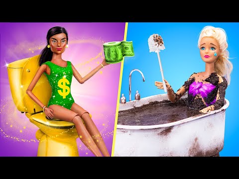 Rich Doll vs Broke Doll / 12 DIY Barbie Ideas