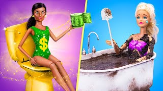 Rich Doll vs Broke Doll / 12 DIY Barbie Ideas