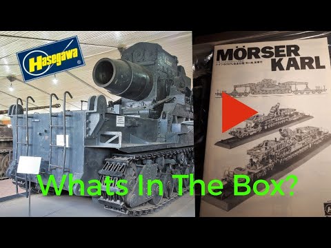 What's in the box? 1/72 scale Morser Karl on Railway Carrier by Hasegawa