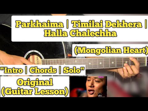 Medley ( Parkhaima , Timilai Dekhera and Halla Chalechha) - Guitar Lesson | Chords & Solo |