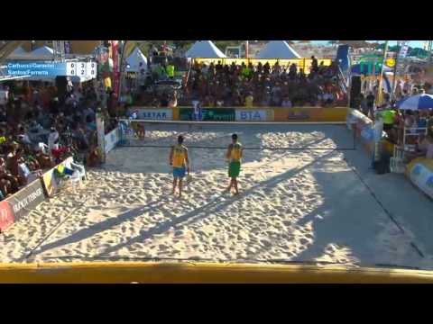 Beach Tennis   Semifinale Maschile ITF ARUBA G1 2013   Calbucci Garavini Vs Santos Ferreira   1°SET