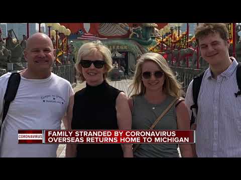 受冠狀病毒影響而滯留海外的家庭返回密歇根州的家中。 (Famil stranded by coronavirus overseas returns home to Michigan)