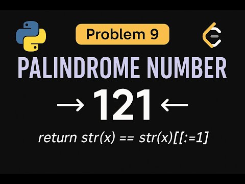 Leetcode 9 Palindrome Number Python Solution Two Pointer Technique