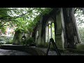 Rain On The Ruins Of A 12th Century London Church Converted Into A Public Garden 4k60fps