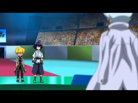 Beyblade Metal Fusion - Ryuga vs Tobio & Rutaro