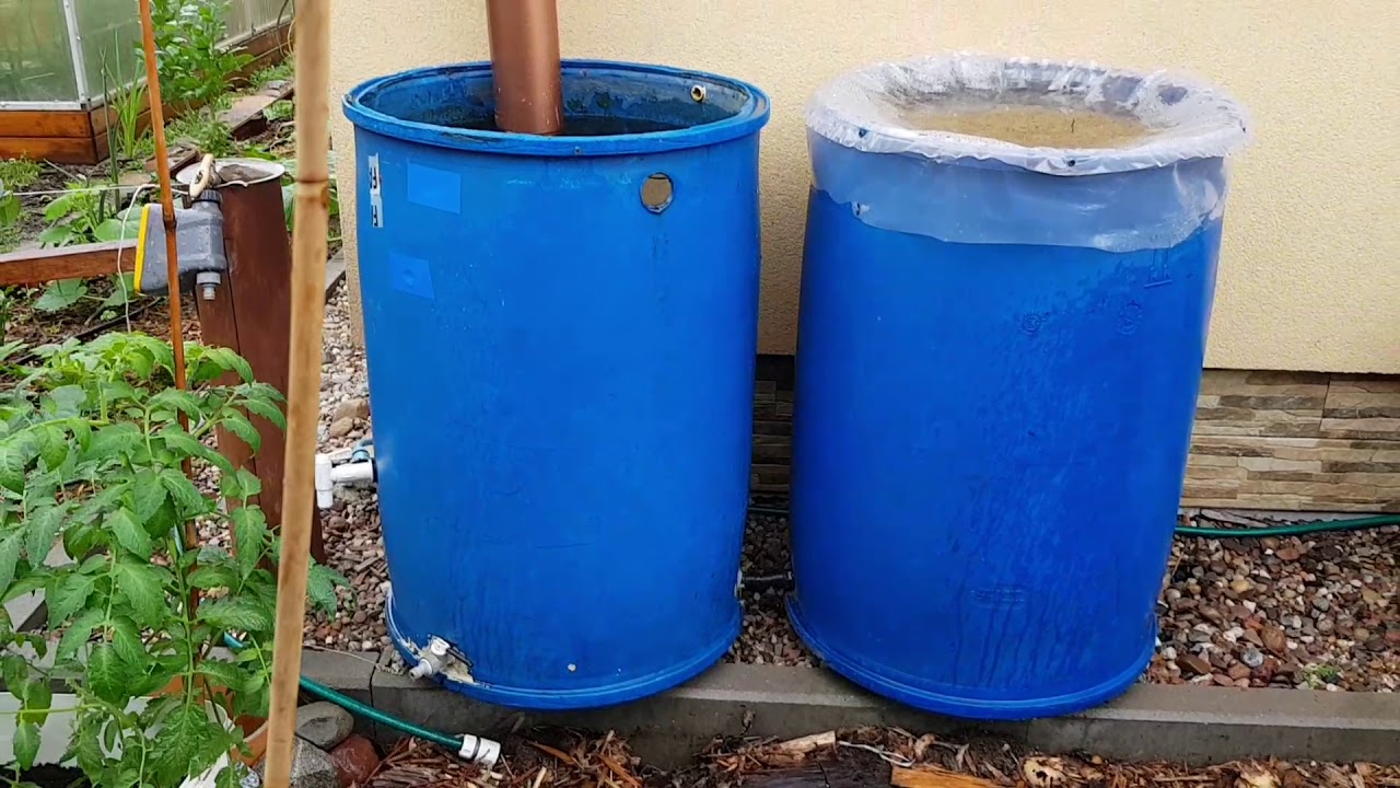 Łączenie beczek - zbieranie deszczówki