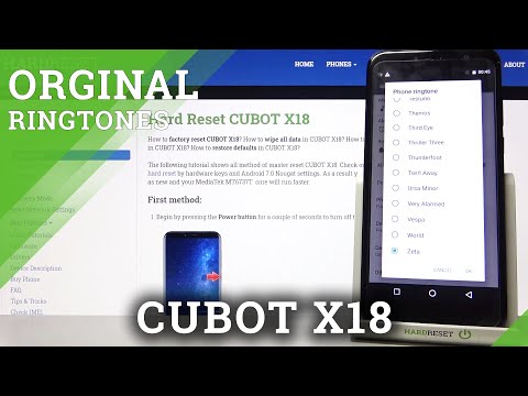 Cubot X18 - List of Ringtones