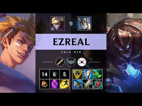 Ezreal Mid vs Galio: Quadra Kill, Rampage - KR Challenger Patch 14.18
