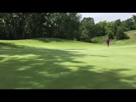 A putt on the first green at Eagle Springs
