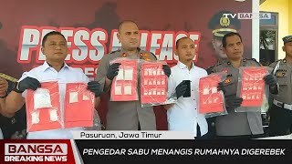 Rumah Dua Pengedar Sabu di Pasuruan Digerebek Polisi, Satu di antaranya Menangis Histeris
