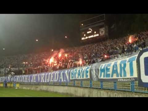 Željezničar - Sarajevo 0:0 THE MANIACS 1987  (koreo, bakljada)