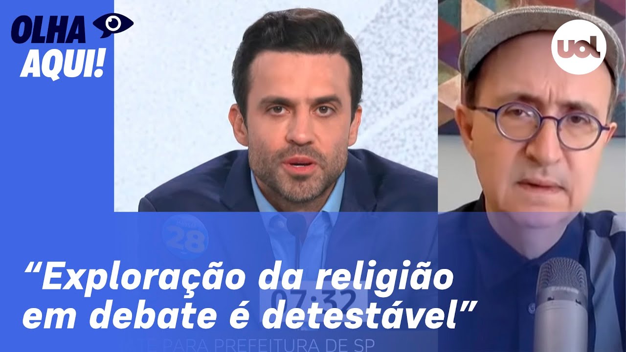 Reinaldo: Boulos foi o único que não fez exploração religiosa em debate UOL/Folha