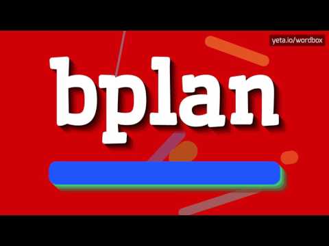 BPLAN - HOW TO PRONOUNCE BPLAN? #bplan