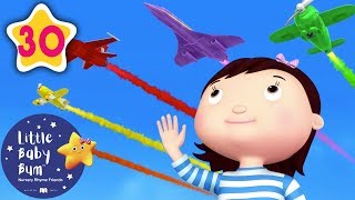 Color Planes | Vehicle Songs for Kids | +More Nursery Rhymes and Kids Songs | Little Baby Bum