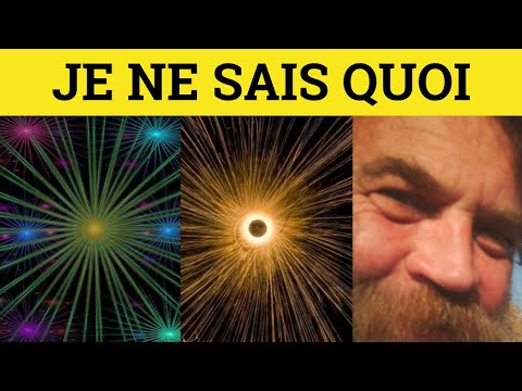 🔵 Je Ne Sais Quoi - Idioms - Je Ne Sais Quoi Meaning - Je Ne Sais Quoi Examples - French in English