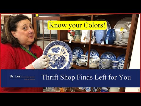 Know your Colors! Pyrex, Pewter, Blue Willow China, Johnson Brothers, more - Thrift with Me Dr. Lori