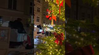 Krakow Poland looking like a Christmas fairytale.. 🎄✨️🇵🇱 #travel #christmas #shorts