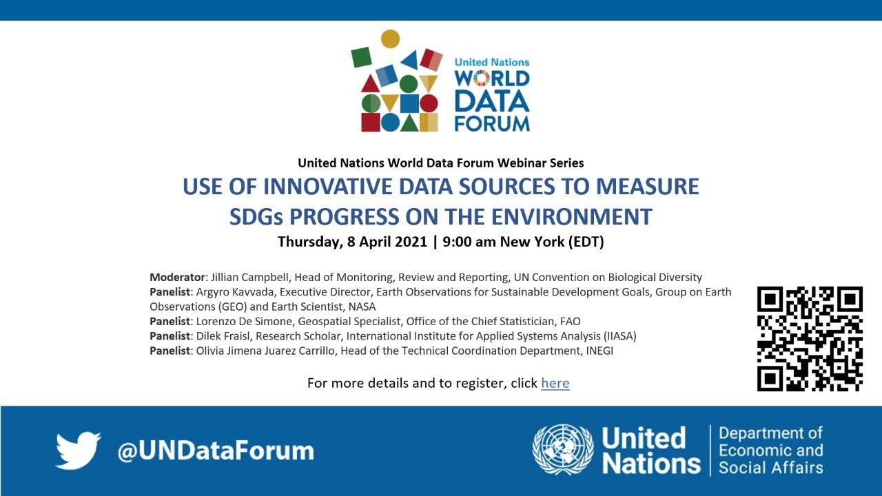 UNWDF Webinar: USE OF INNOVATIVE DATA SOURCES TO MEASURE SDGs PROGRESS ON THE ENVIRONMENT